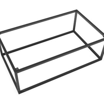 BDSM cuboid shaped bondage coffee table/footstool - Steel Submission